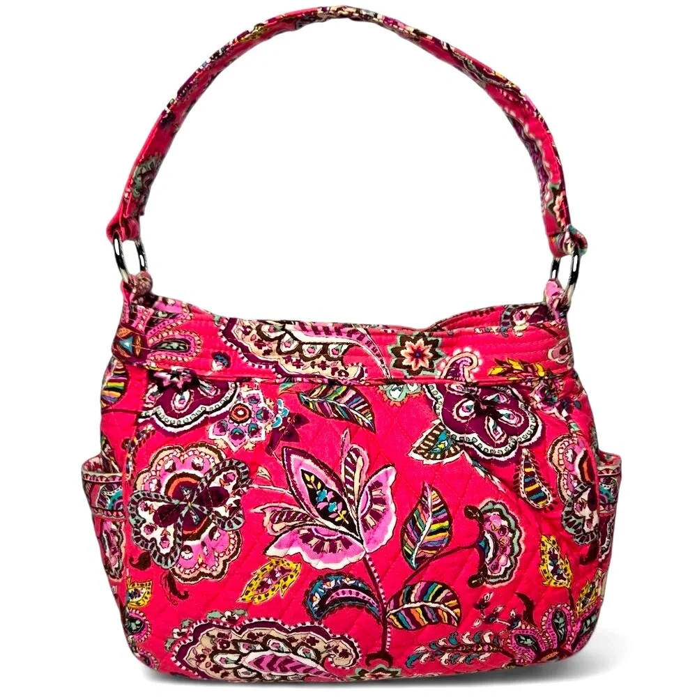 Vera Bradley Call Me Coral Quilted Handbag‎ Women's Floral Fabric Summer Resort